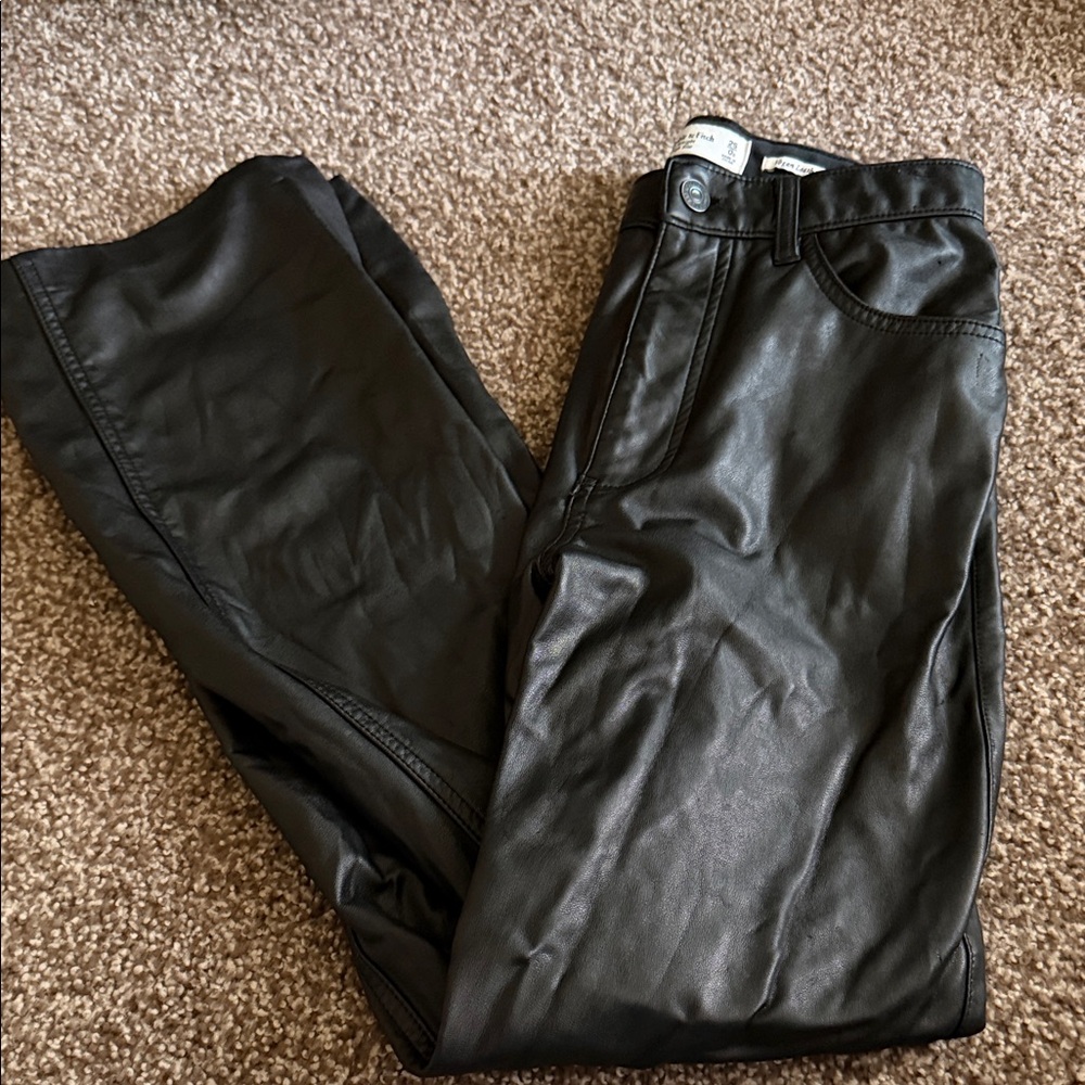 Abercrombie & Fitch Black Faux Leather Pants